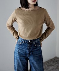 etoll./エトル etoll. ボートネックコットンロングスリーブリブT/506812909