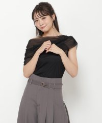 REDYAZEL/アシメドレープチュールトップス/506833597