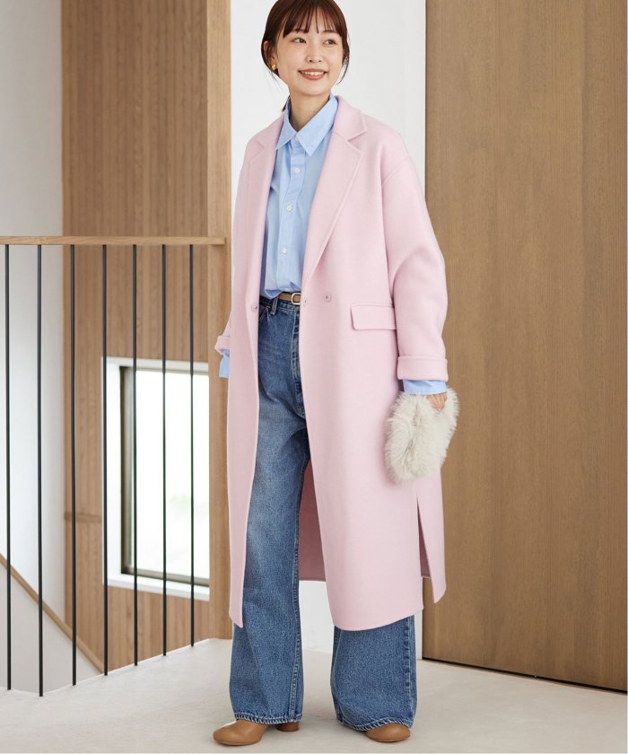 souple woolダブルフェイスチェスターコート(506834375 souple woolダブルフェイスチェスターコート(506834375