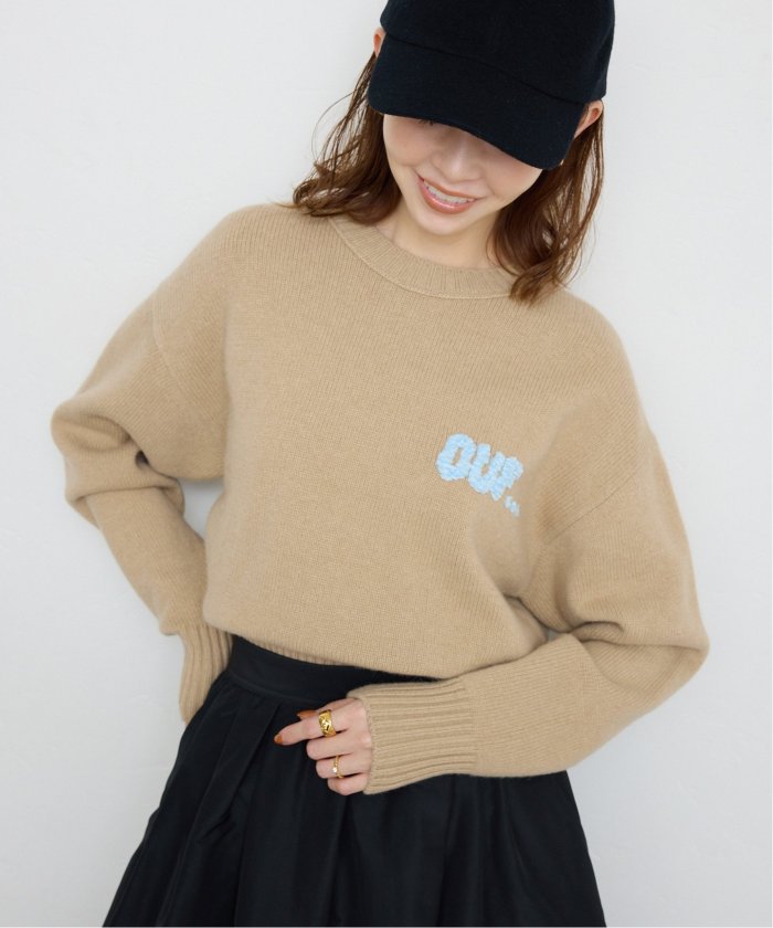 SLOBE IENA ベージュ コットンニットセーター フリーサイズ