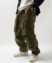 1111clothing/ワンフォークロージング 1111clothing ワイドカーゴパンツ メンズ カーゴパンツ レディース ワイドパンツ ◆ナチュラル ストレッチ カーゴパンツ◆ /506835001