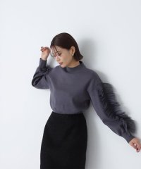 NATURAL BEAUTY BASIC/フリルチュールスリーブニット  24AW/506791847