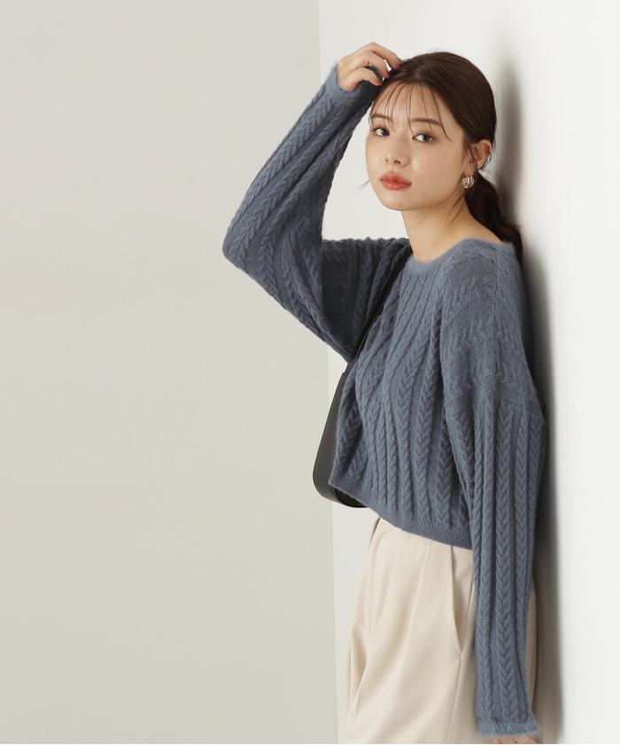 セール】短丈ケーブルニット 24AW(506835294) | プロポーション