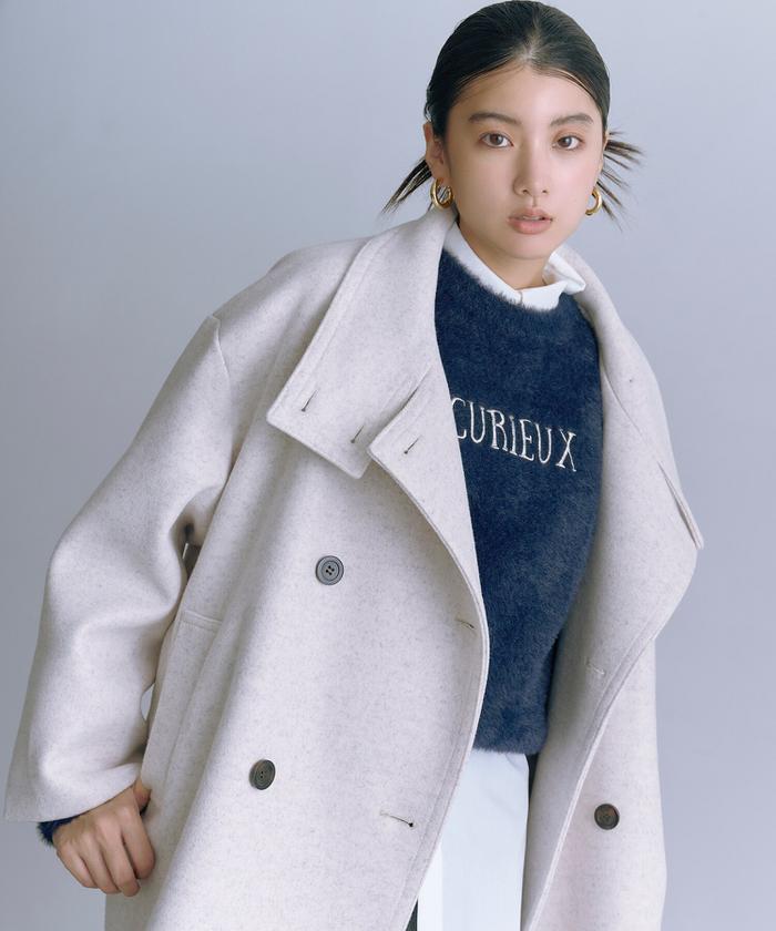 crewre online shop / ビッグカラーミディコート