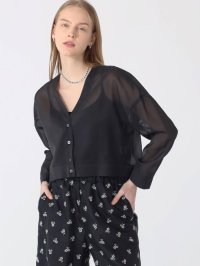 Aga/アーガ Aga シアートリコットシャツカーディガン/506835663