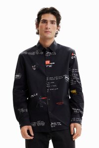 デシグアル Desigual メッセージ アーティ シャツ