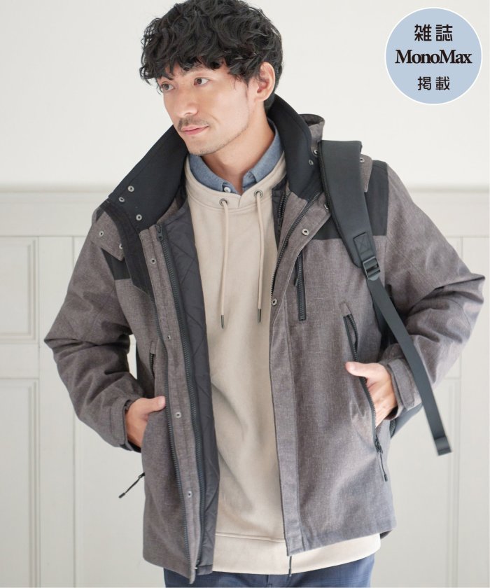 ikka メンズ　イージーストレッチフードコート　新品 ikka メンズ イージーストレッチフードコート 新品