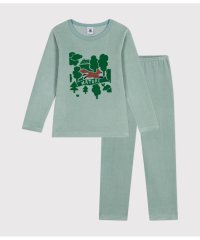 PETIT BATEAU/ベロア長袖パジャマ/506835940