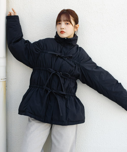 【高い素材】 セール 50%OFF】フロントリボン中綿ジャケット(506836308 ジャケット・アウター