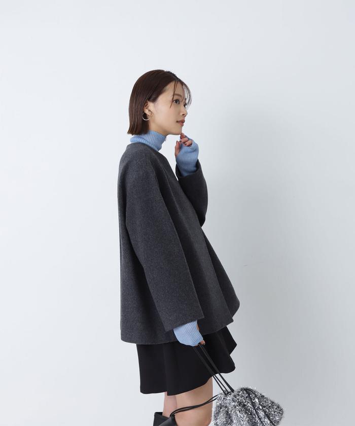 カシミヤブレンドハーフコート 24AW(506514594) | ナチュラル