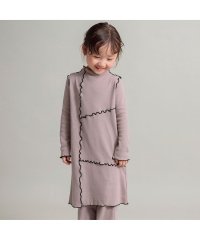 branshes/【WEB限定/DRC】配色メロウ長袖リブワンピース/506828047