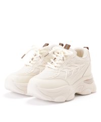 Lace Ladies/レースレディース Lace Ladies 配色タグ付き レースアップ 厚底 ダッド スニーカー/506834473