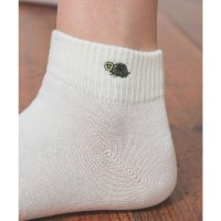 COLZA/ワンポイントセミショートソックス 靴下 刺繍 ゆるかわ ショート丈 ガーリー ベーシックカラー 通学 レディース ニコラ 雑誌掲載/506837596