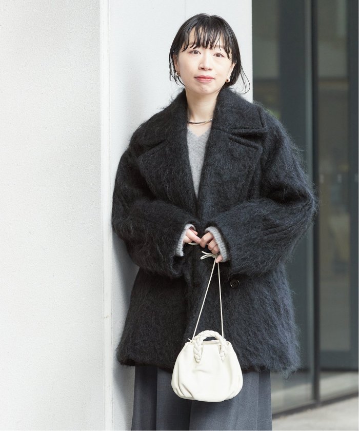 セール 30%OFF】モヘヤMIXシャギーダブルコート(506837998 セール 30%OFF】モヘヤMIXシャギーダブルコート(506837998