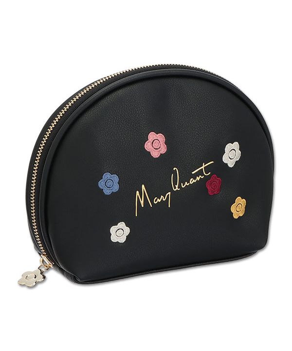 すぐ届く☆MARY QUANT ラウンドポーチL デイジー ギフトにも◎ MARY QUANT】フリップサイドデイジーラウンドポーチL (MARY