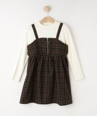 SHOO・LA・RUE(Kids) /【110－140cm】フロントジップ使い チェックドッキングワンピース/506839038