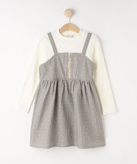 SHOO・LA・RUE(Kids) /【110－140cm】フロントジップ使い チェックドッキングワンピース/506839038