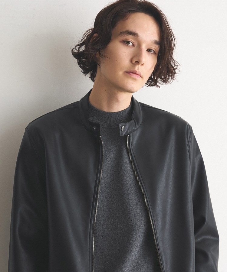 黒いライダースジャケット 合成皮革 size L ややこしく 黒いライダースジャケット 合成皮革 size L ややこしく