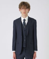 BLACK LABEL CRESTBRIDGE/MIYUKIトップネイビートーナルチェックスリーピーススーツ/506720304