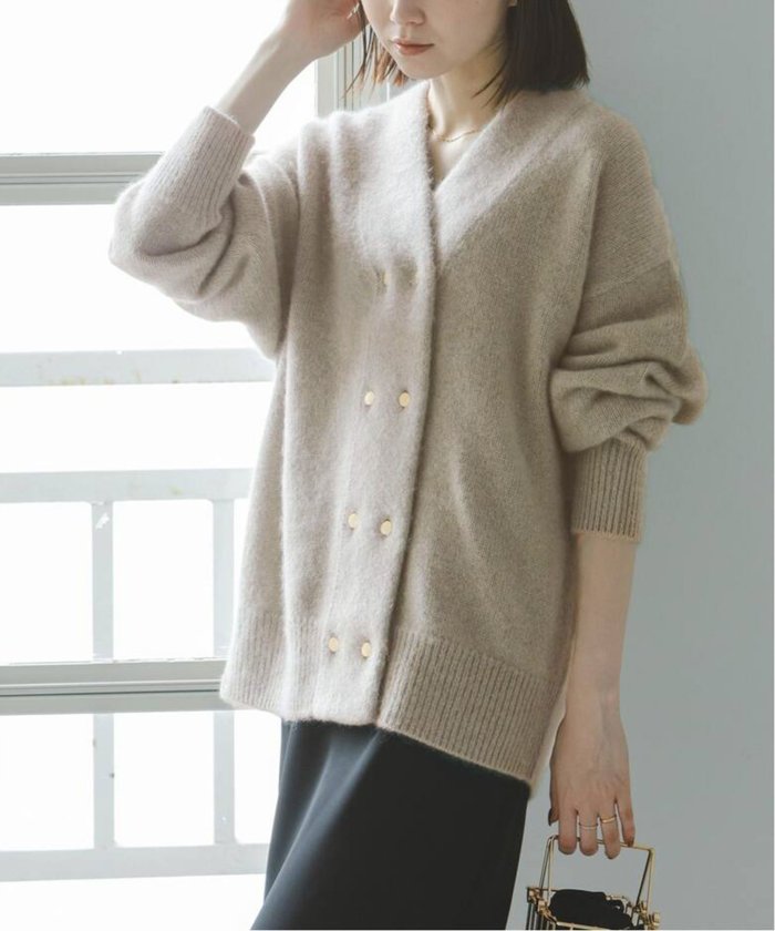 セール】YAK/ヤク ダブルボタンニットカーディガン(506840291 セール】YAK/ヤク ダブルボタンニットカーディガン(506840291