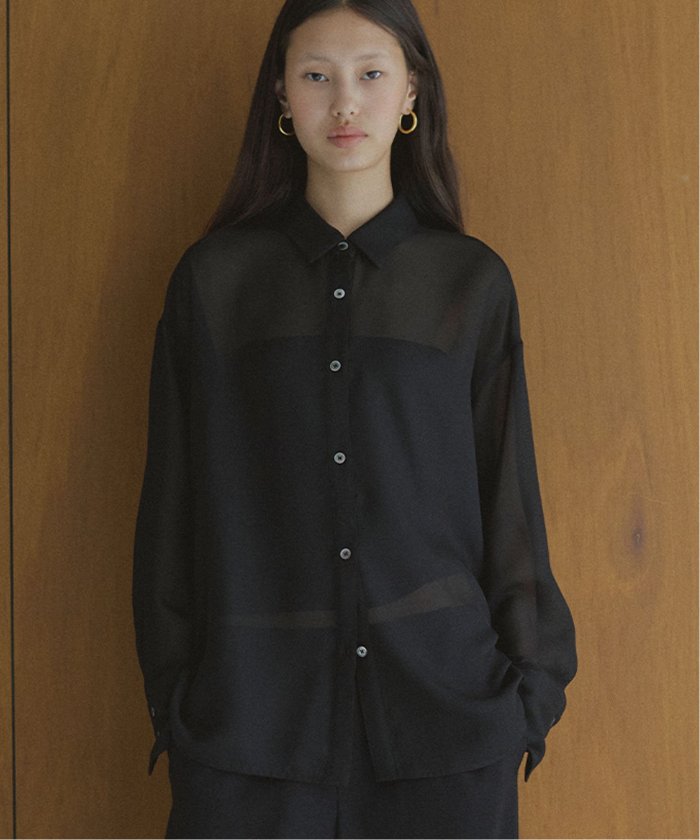 ELENI/エルニ メッシュレギュラーワイドシャツ(506840981 ELENI/エルニ メッシュレギュラーワイドシャツ(506840981