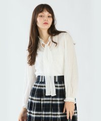 To b. by agnes b./RCストレッチリボンブラウス/506204000