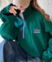 Classical Elf/クラシカルエルフ Classical Elf 《JaVa ジャバコラボ》レトロで小粋な配色。胸刺繍入り配色ナイロンハーフジップ/506837832