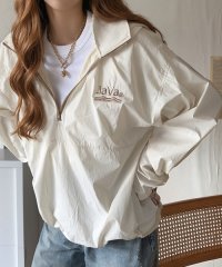 Classical Elf/クラシカルエルフ Classical Elf 《JaVa ジャバコラボ》レトロで小粋な配色。胸刺繍入り配色ナイロンハーフジップ/506837832