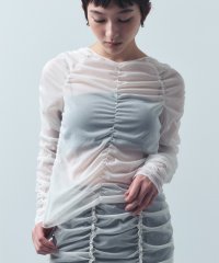  ＣＯＤＥ　Ａ/コードエー CODE A CODE A｜sheer gathered jersey top/506842407