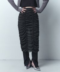  ＣＯＤＥ　Ａ/コードエー CODE A CODE A｜sheer gathered jersey skirt/506842443