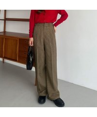 callautia/カラウティア callautia callautia チェックワイドスラックスパンツ/506842580