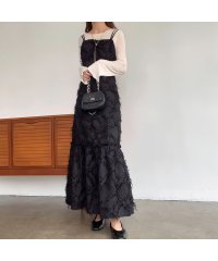 FILLOU/フィルー FILLOU FILLOU ジャガード裾フレアキャミワンピース/506842593