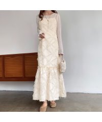 FILLOU/フィルー FILLOU FILLOU ジャガード裾フレアキャミワンピース/506842593