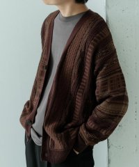 ITEMS URBAN RESEARCH/マルチジャカード ニットカーディガン/506843403