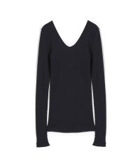 DES PRES/シルクコットンリブ Uネックプルオーバー/506843448