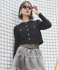 AND COUTURE/ポンチノーカラー長袖ジャケット/506841504