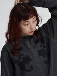 RADIATE/ラディエイト RADIATE 刺繍バンドカラーデニムシャツ/506844492