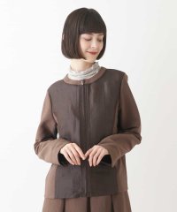 HIROKO BIS/異素材ドッキングコンパクトジャケット /洗える/506844628