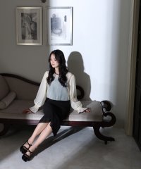 PourVous/プールヴー PourVous 袖あり&ミモレ丈パーティードレスビスチェお呼ばれ結婚式フォーマルオケージョンドレス フォーマル ワンピース パーティードレス 20/506845100