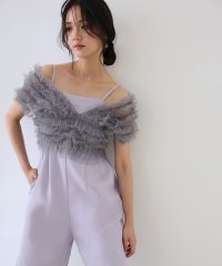 PourVous/プールヴー PourVous ワイドフォーマルお呼ばれロング丈&結婚式チュールベストオールインワンパーティードレスオケージョンドレス フォーマル ワンピース パ/506845102