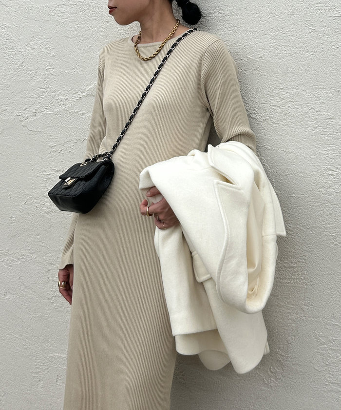 Loungedress ワンピース リブニットワンピース : ZOZOTOWN Yahoo