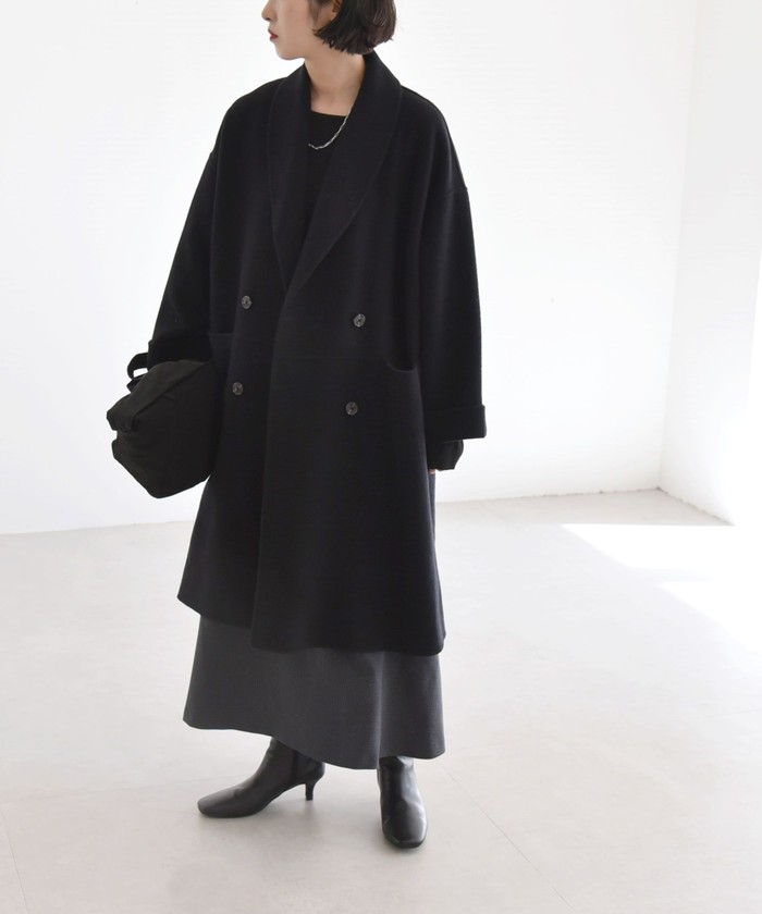 最終値下げ！！quaranciel 新品　リバーショール ミドルコート 24FW セール】quaranciel: リバー ショール ミドル コート 24FW