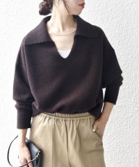 SHIPS any WOMEN/【WEB限定】SHIPS any: 〈手洗い可能〉AQUA カシミヤ ミックス スキッパー カラー プルオーバー/506845992