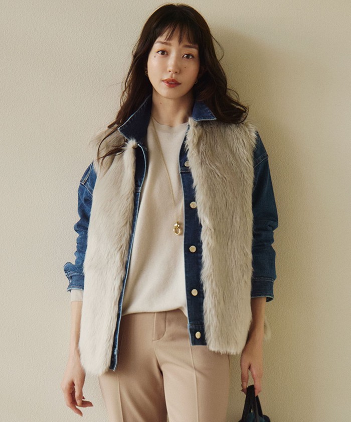 23区（ニジュウサンク）の「23区 フェイクファーベスト（）」 - WEAR