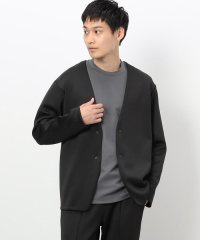 COMME CA ISM MENS/【セットアップ対応】 ストレッチダンボールニット ノーカラージャケット/506799094
