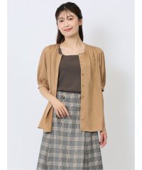 m.f.editorial/エムエフエディトリアル m.f.editorial 比翼 クルーネック 半袖ブラウソー/506846671