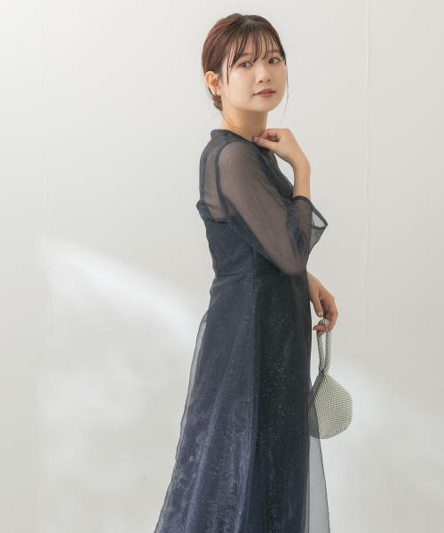 【URBAN RESERCH】パーティドレス【KAENE】 セール】kaene ラメミックスステッチレースドレス(506847814