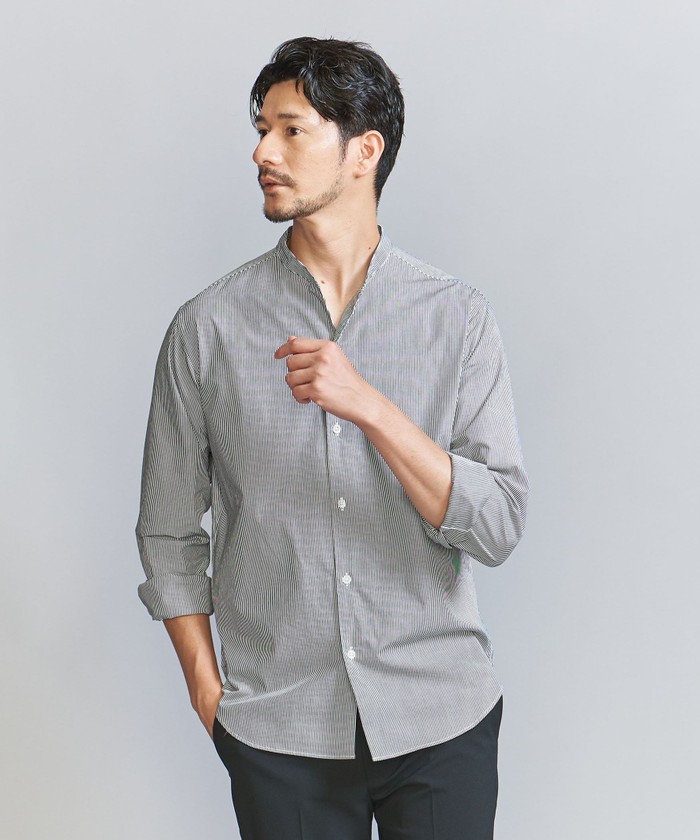 WEB限定 WARDROBE SMART】コットン バンドカラー スキッパー
