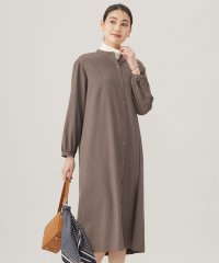 J.PRESS LADIES（LARGE SIZE）/【洗える】T/Rウォッシャブルギャバ バンドカラー ワンピース/506763200