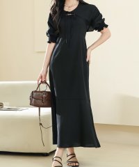Lace Ladies/レースレディース Lace Ladies 【2点セット】ボレロ付き ソリッドカラー パフスリーブ ロング ワンピース/506847255